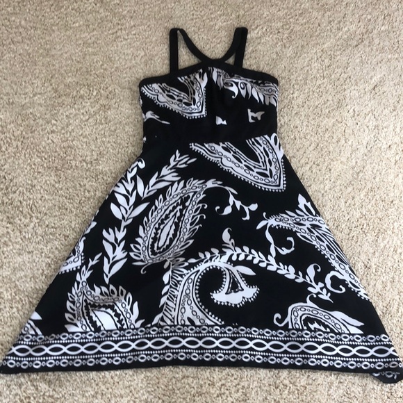 White House Black Market Dresses & Skirts - WHBM Sundress A-line.  Black and White paisley.